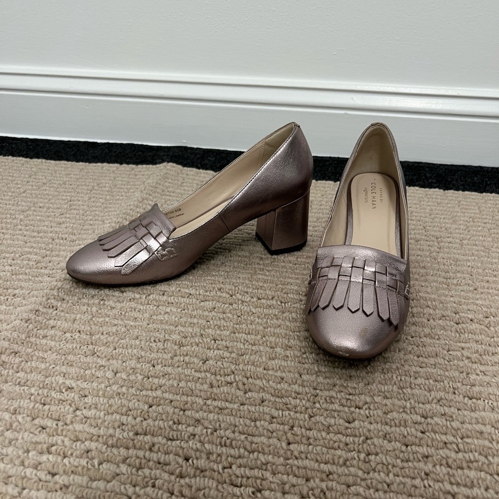Cole Haan- Genuine Leather Pink Metallic Pump
